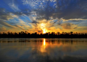 Sunset on the Missouri River